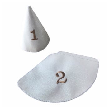 Party Hat With Number White Glitter