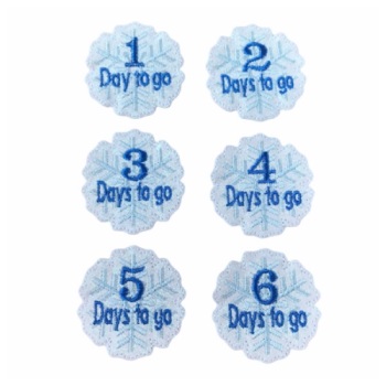 Snowflake Count Down Felties 1-6