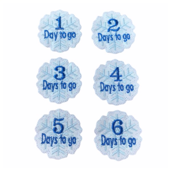 Snowflake Count Down Felties 1-6