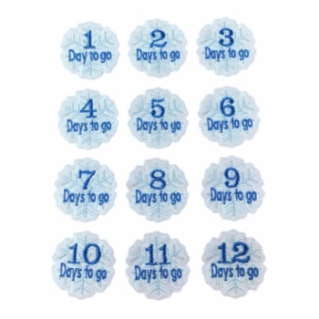Snowflake Count Down Felties 1-12