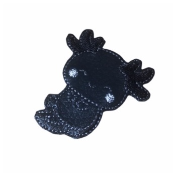 Axolotl Mud Puppy Smiling Feltie Black