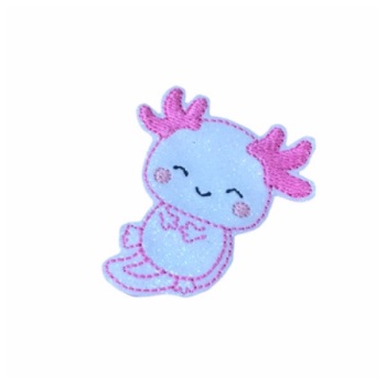 Axolotl Mud Puppy Smiling Feltie White