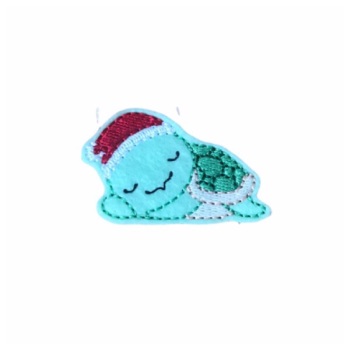 Sleeping Turtle Feltie With Hat