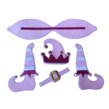 Pink glitter elf bow parts