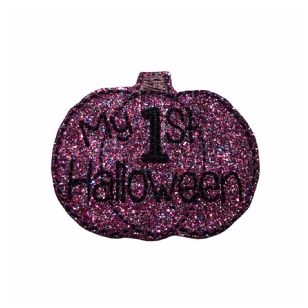 My 1st Halloween Feltie Purple Glitter
