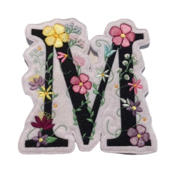 Floral Initial XL Feltie