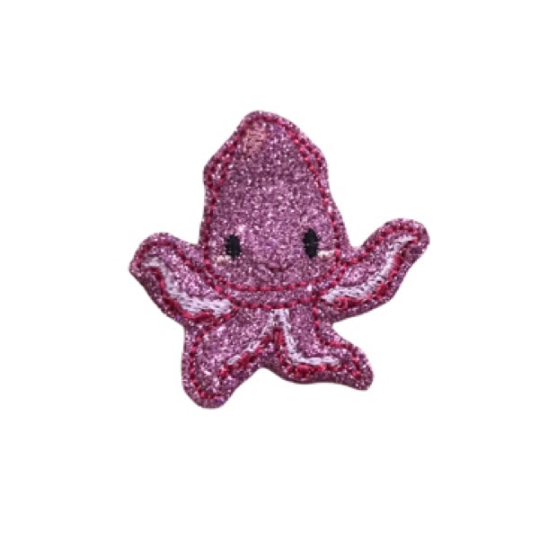 Squid Feltie Pink Glitter