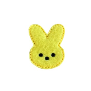 Marshmallow Bunny Head Feltie Yellow