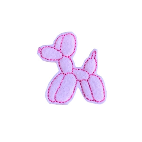 Balloon Dog Feltie Pink