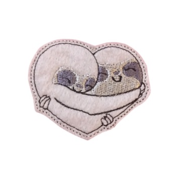 Sloth Heart Feltie Grey 