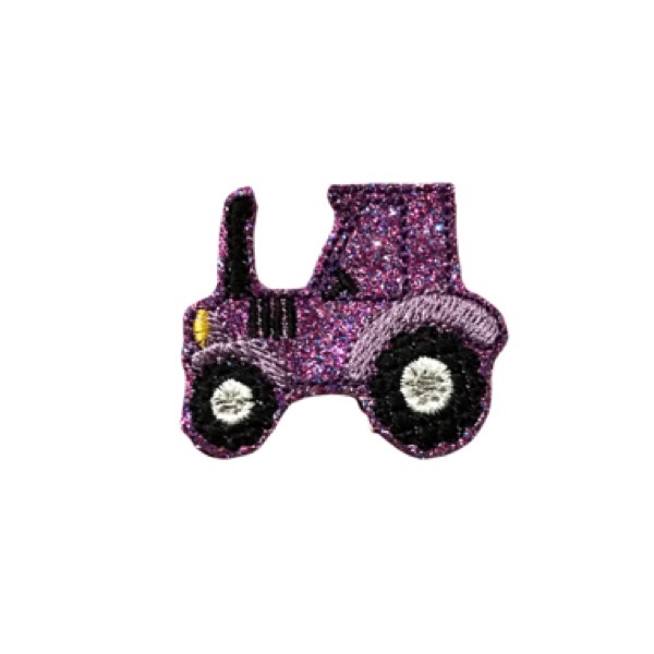 Tractor Feltie Purple Glitter