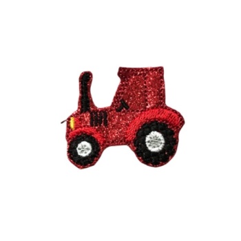 Tractor Feltie Red Glitter