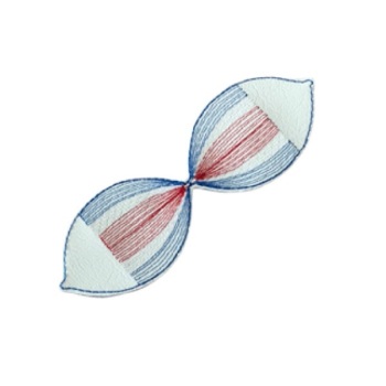 3” Bow Loops Blue, Red & White