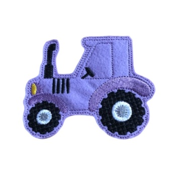 Large Tractor Feltie Purple