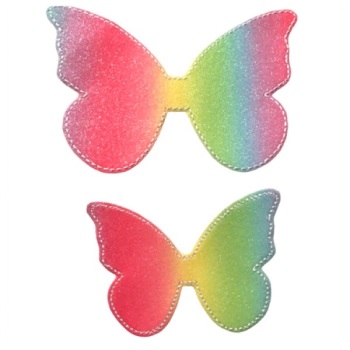 Butterfly Pairs Rainbow Glitter