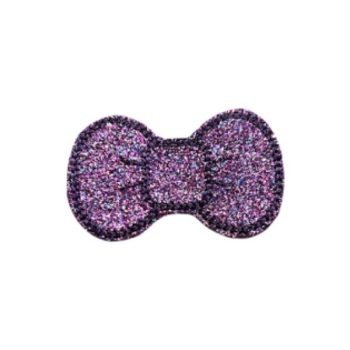 Bow Snap Clip Cover Purple Glitter
