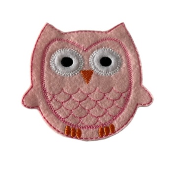 XL Owl Feltie Pink