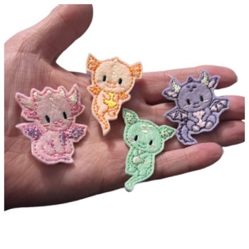 Dragon Feltie Set Pastel