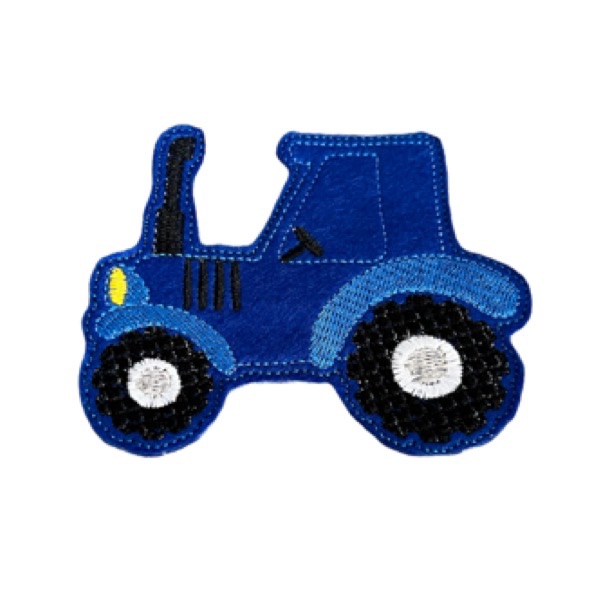 Large Tractor Feltie Blue