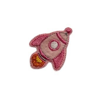 Rocket Ship Feltie Pink