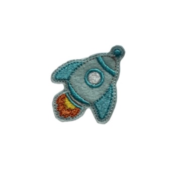 Rocket Ship Feltie Blue