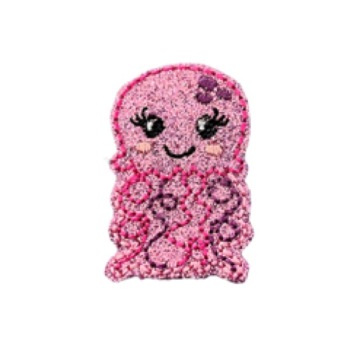 Cute Jellyfish Feltie Pink Glitter