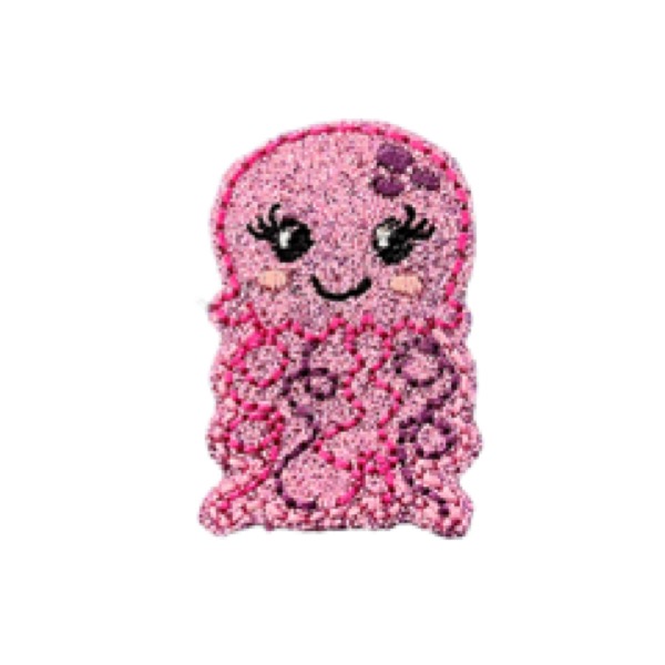 Cute Jellyfish Feltie Pink Glitter