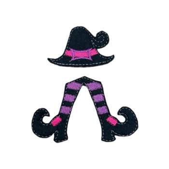 Witch Feet & Hat Bow Parts Pink & Purple