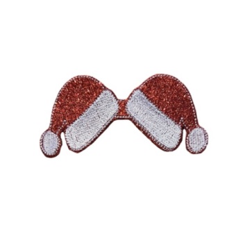 Santa Hat Tails Glitter