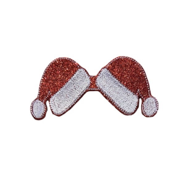 Santa Hat Tails Glitter