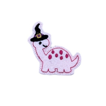 Dinosaur Witch Feltie Pink