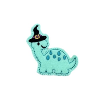 Dinosaur Witch Feltie Green