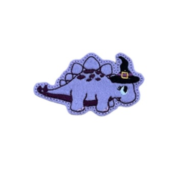 Stegosaurus Witch Feltie Purple