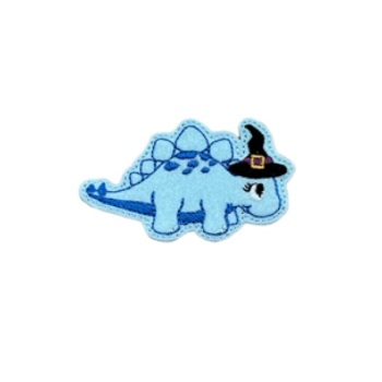 Stegosaurus Witch Feltie Blue