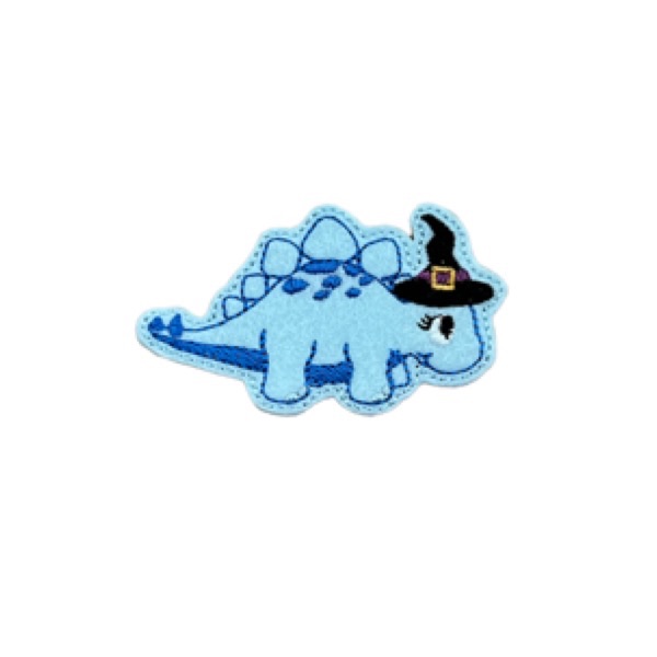 Stegosaurus Witch Feltie Blue