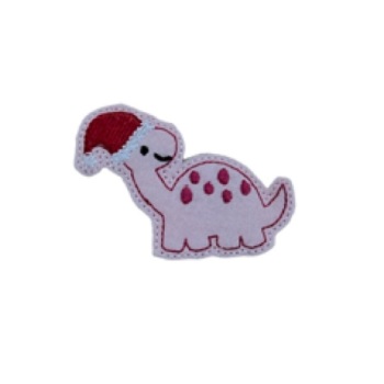 Dinosaur Santa Feltie Pink