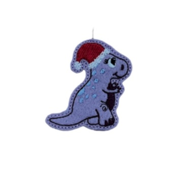 Frankie Santa Dino Feltie Purple