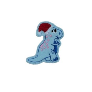 Izzy Santa Dino Feltie Blue