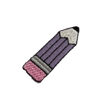 Pencil Snap Clip Cover Feltie Purple