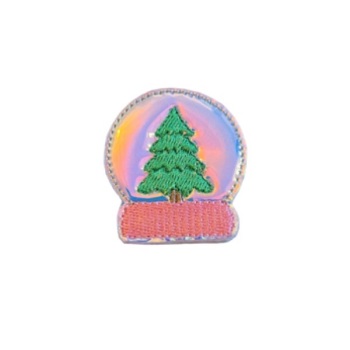 Christmas Tree Snowglobe Feltie Pink