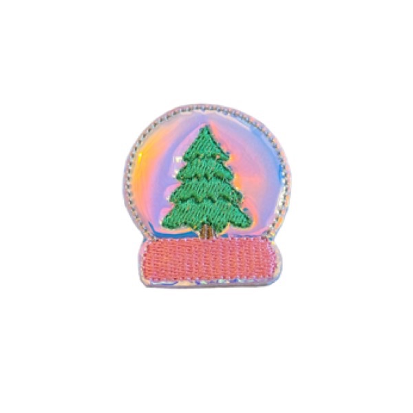 Christmas Tree Snowglobe Feltie Pink