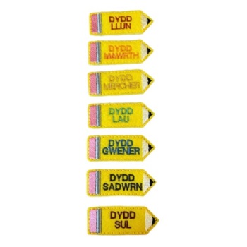 Welsh Days Of Week Pencil Feltie