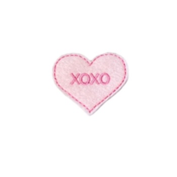 XOXO Heart Feltie Pink