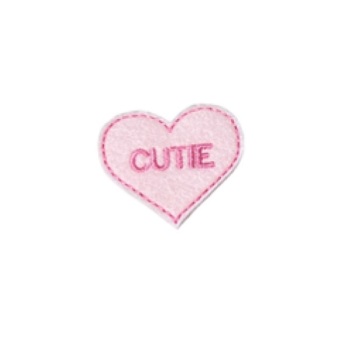Cutie  Heart Feltie Pink