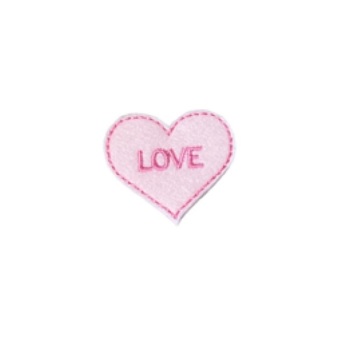 Love Heart Feltie Pink