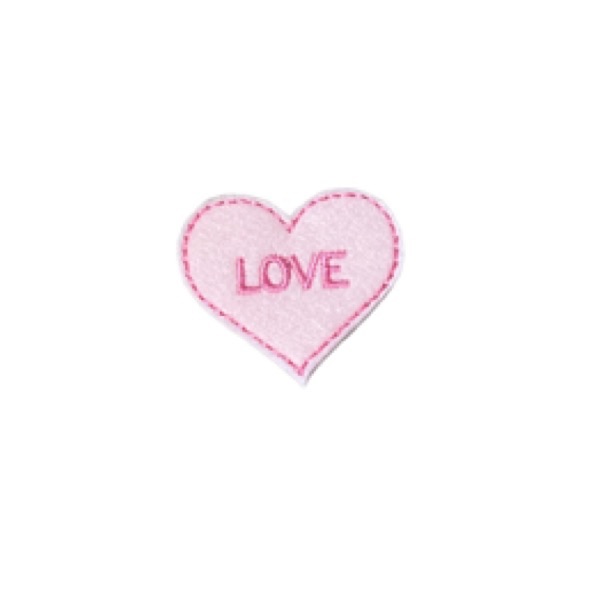 Love Heart Feltie Pink