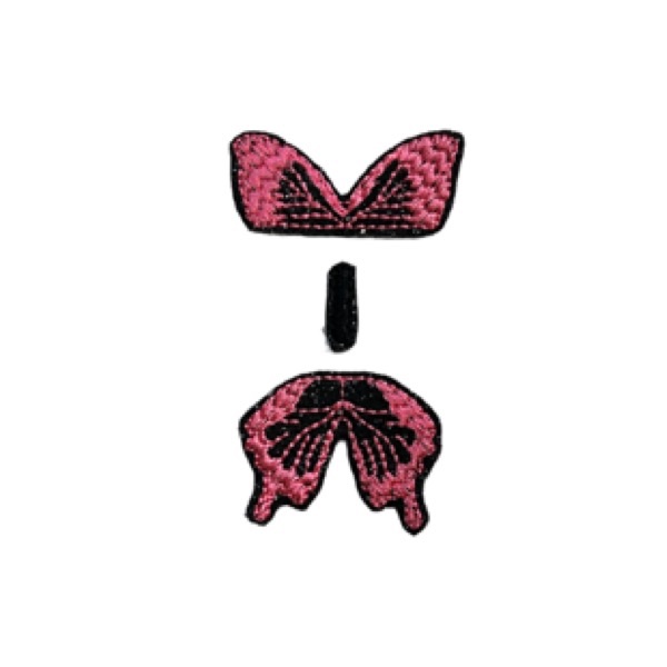 Butterfly Bow Parts Neon Pink