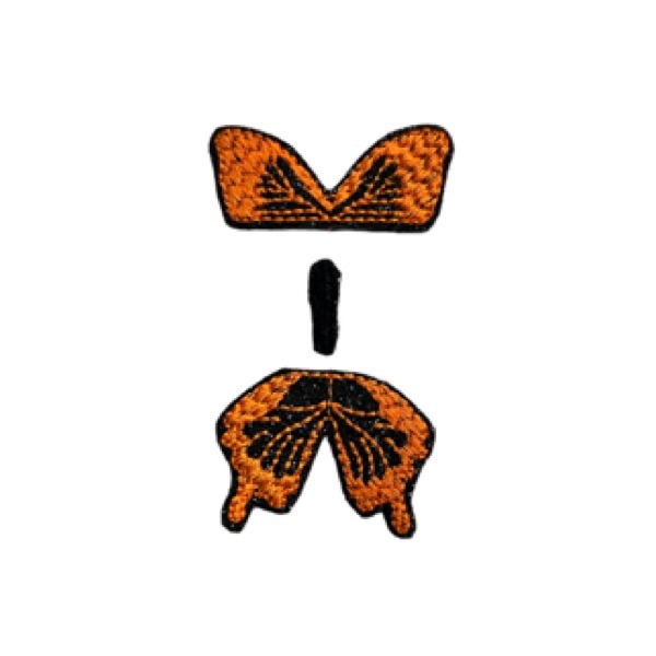 Butterfly Bow Parts Neon Orange