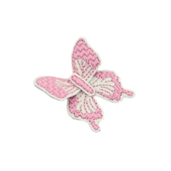 Mini Butterfly Feltie White/Pink