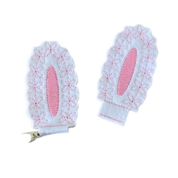 Small Flower Bunny Ear Sliders Pink